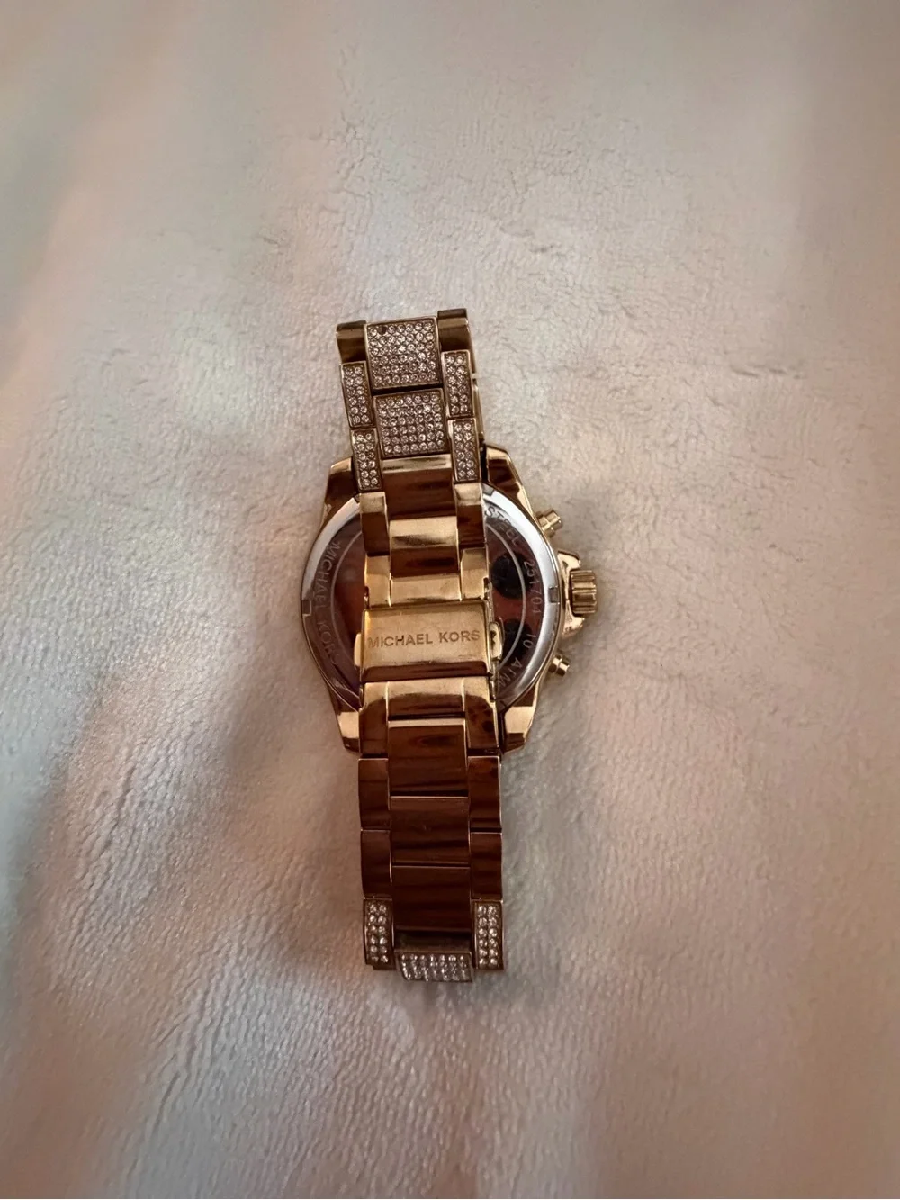 Gold Crystal Accent Women's Watch - Elegant Fashion Timepiece